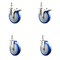 Service Caster 5 Inch 316SS Blue Polyurethane 3/8 Inch Threaded Stem Caster Lock Brake, 2PK SS316TSTTL20S514-PPUBBLUE-381615-2S2 - alternate 3